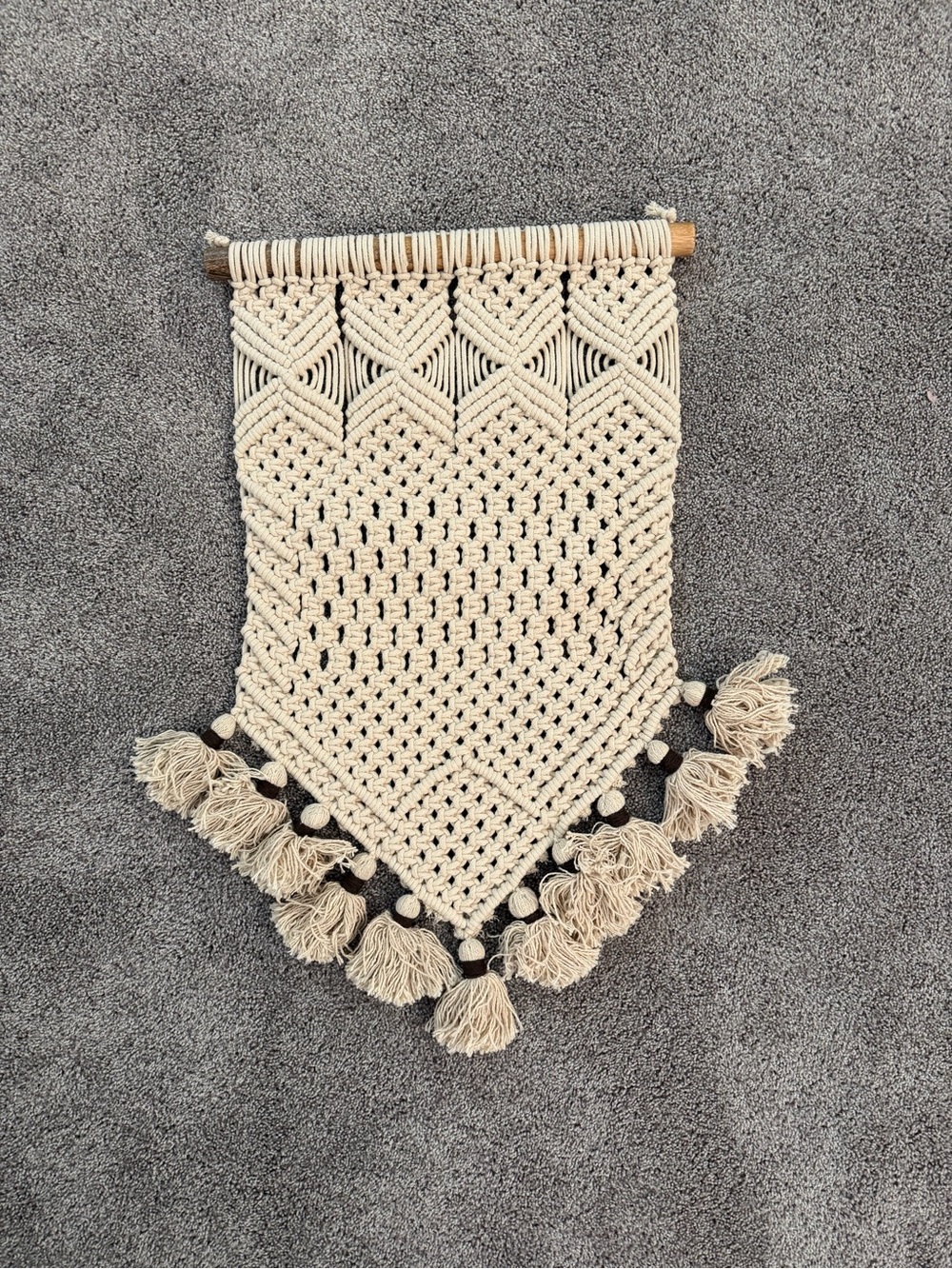 Opalhouse Handcrafted Cream Macrame Wall Hanging - Boho Home Art